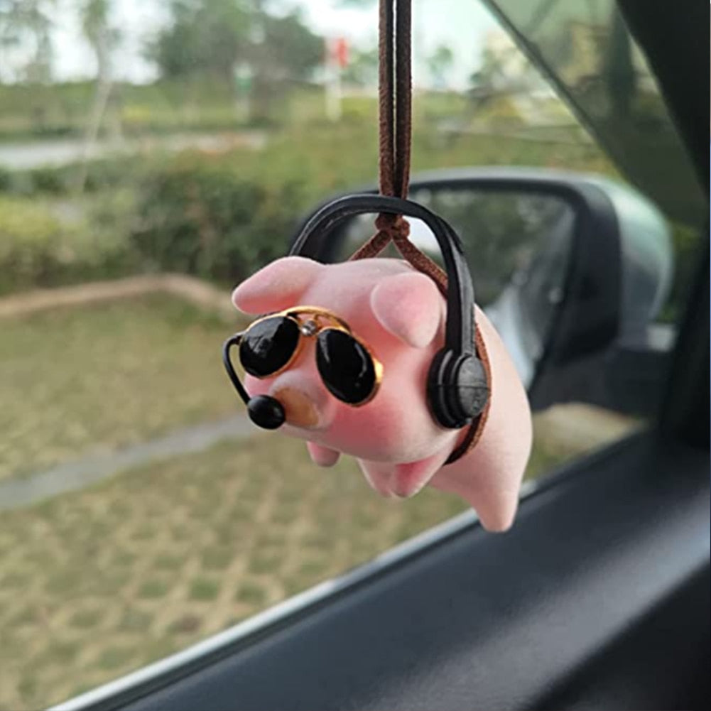 Cute Swing Piggy Car Pendant